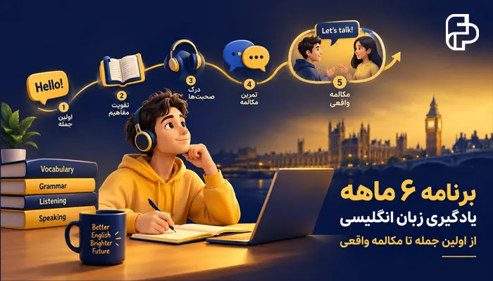  برنامه ۶ ماهه یادگیری مکالمه زبان انگلیسی؛ از اولین جمله تا مکالمه واقعی