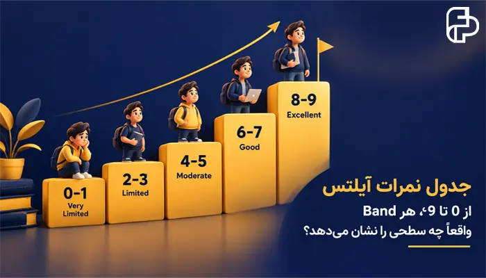 جدول نمرات آیلتس از 0 تا 9؛ هر Band واقعا چه سطحی را نشان می‌دهد؟